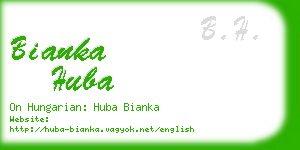 bianka huba business card